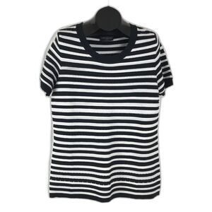 Lane Bryant Striped Knit Sweater Women's Plus Size 14/16 Short Sleeve Stretch
